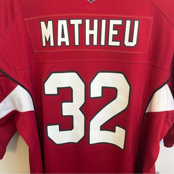 NFL Arizona Cardinals Tyrann Mathieu #32 On-Field Jersey Men’s XL Red White - Picture 7 of 10